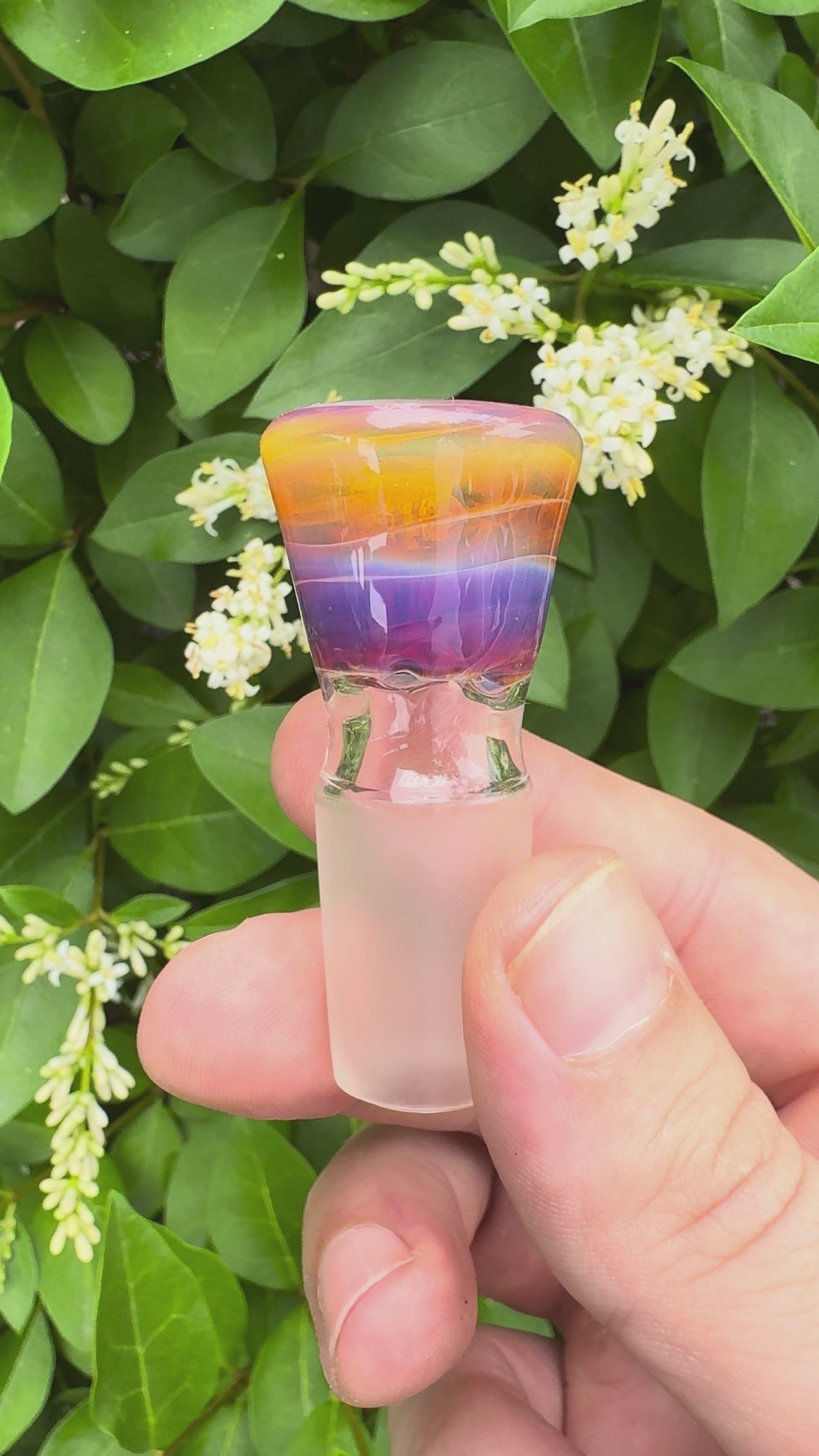 Amber Purple 18mm 4-Hole Hornless Slide